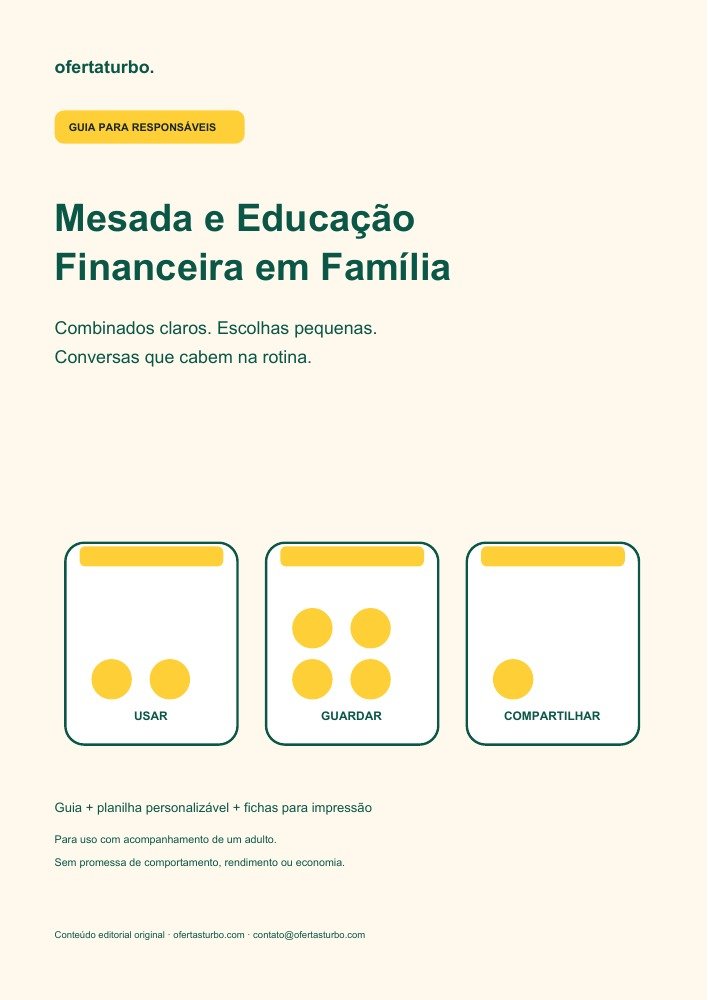 Capa do guia Mesada e Educação Financeira em Família