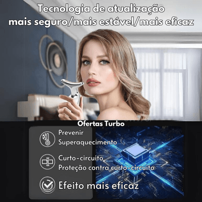 Massageador Rejuvenescedor com LED para Rosto e Pescoço