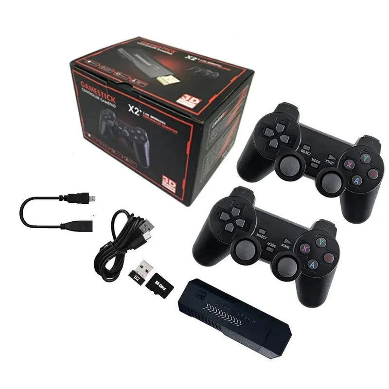 Game Stick X2 4k  40.000 Jogos 2 Controles sem fio Plus 128Gb /64 Gb